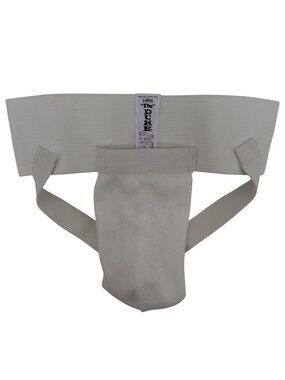VTG The Duke Mens Large Solid White Jockstrap Jock Athletic Supporter USA NEW